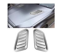CGEAMDY ABS Tomas Aire Capó Delantero Del Coche, Cubierta Protectora Para Rejilla Entrada Aire Del Coche, Toma De Aire Decorativa Para El Capó Del Coche, Universal Car Air Flow Capó (Plata)