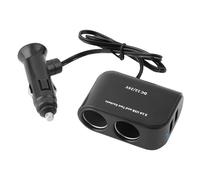 CGEAMDY Adaptador Enchufe USB Cargador Coche, USB Cargador Coche Adaptador Toma Corriente, Divisor Encendedor Cigarrillos 2 Enchufes, Divisor Toma Corriente 12 V/24 V, Automoción Universal Accesorios