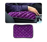 CGEAMDY Almohadilla De Consola Central Universal Para Coche,Cojín De Franela Para Reposabrazos De Coche, Funda Universal Para Cojín De Reposabrazos De Coche Para Camión, Suv, Accesorios(Púrpura)