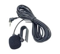 CGEAMDY Coche Micrófono 3.5 MM, Micrófono Externo con Soporte Clip, Micrófono Estéreo para Automóvil Vehículo Unidad Principal, Radio, GPS DVD, Habilitados Bluetooth, Conectar y Utilizar Inmediato
