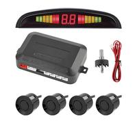 CGEAMDY Coche Sensores de Aparcamiento, Carro Radar Aparcamiento Sensor Sistema, Asistencia de Aparcamiento Kit de Auto LED Display Alarma de Sonido, Cocar Coche Aparcamiento Kit con 4 Sensores
