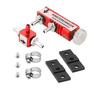 CGEAMDY Coche Turbo Boost Manual Ajustable, Kit de Control de Turbo Del Motor para Automóvil, 1-30PSI Turbocompresor Aleación de Aluminio, Booster Controller de Válvula Turb Compresor(Rojo)