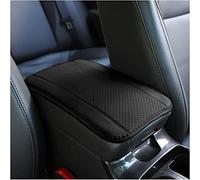 CGEAMDY Cojín de apoyabrazos de coche de piel, funda para consola central para apoyabrazos, accesorios cómodos para asientos de coche para la mayoría de coches, motocicletas y SUVs (Negro)