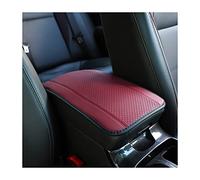 CGEAMDY Cojín de apoyabrazos de coche de piel, funda para consola central para apoyabrazos, accesorios cómodos para asientos de coche para la mayoría de coches, motocicletas y SUVs (Burdeos)