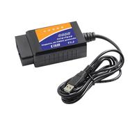 CGEAMDY Conector USB de Coche V1.5 OBD2 Escáner Interfaz, Cable de Diagnóstico con Chip CH340T, Profesional OBDII USB Lector de Códigos, Comprobador Diagnóstico Automoción para PIC18F25K80 Coche