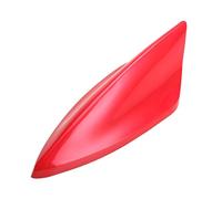 CGEAMDY Cubierta De Antena Coche De Antena Aleta De Tiburón, Señal Radio FM Aérea con Base Adhesiva, Coche Techo Superior Radio Antena Aleta, para La Mayoría Coche, SUV, Camión, Furgoneta(Rojo)