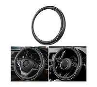 CGEAMDY Funda Volante Coche, Cubre Volante Cuero 37-38cm, Cubre Volante Sport Antideslizante Transpirable, Funda Volantes Coche Universal, Accesorios Decoración para Volantes(Negro y Blanco)