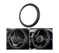 CGEAMDY Funda Volante Coche, Cubre Volante Cuero 37-38cm, Cubre Volante Sport Antideslizante Transpirable, Funda Volantes Coche Universal, Accesorios Decoración para Volantes(Negro y Azul)