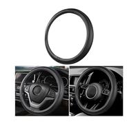 CGEAMDY Funda Volante Coche, Cubre Volante Cuero 37-38cm, Cubre Volante Sport Antideslizante Transpirable, Funda Volantes Coche, Accesorios Decoración para Volantes(Negro Misterioso)