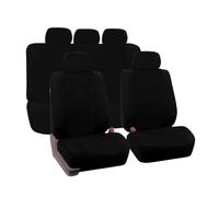 CGEAMDY Fundas para Asientos De Coche Universal, Asientos Y Reposacabezas Coche Fundas, Fundas De Asientos Individuales Y Dobles Delanteros, para Automóvil, SUV(Juego Completo Negro)