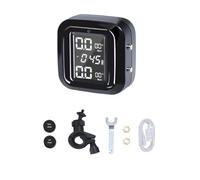 CGEAMDY Monitor Presión Neumáticos Moto, Motocicleta TPMS Sistema Monitoreo Presión De Neumáticos, Moto TPMS Carga USB para Moto con 2 Sensores Externos Pantalla LCD Digital para Motos Dos Ruedas