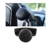 CGEAMDY Perilla de Volante Vehículo, Universal Bola para Volante de Coche, La Perilla para Volante de Automóvil es Adecuada para Volantes de Todoterreno, Camiones, Barcos, SUV y Varios(Negro)