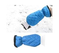 CGEAMDY Rascador De Hielo con Guante, Rascador Hielo Coche con Guante Forrado, Rasqueta Hielo Coche con Forro Impermeable, Raspador Resistente para Descongelar Parabrisas Y Ventanas Coche(Azul Cielo)