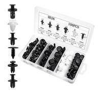 CGEAMDY Remaches Plástico Coche - 6 Tamaños Universales Auto Clips de Fijación para Carrocería, Puerta del Parachoques, Fender Liner y Sealing Strip con Panel de Retención