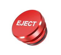 CGEAMDY Tapa de Metal para Encendedores para Coche, Reemplazo Portátil 12v Outlet Decoraciones para Automóviles, Enchufe de Metal a Prueba de Polvo Tapones de Botón Billet (Rojo-Eject)