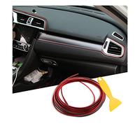 CGEAMDY Tira de Ajuste para Piezas de Automóviles Espacios Interiores, Lnterior del Coche Decoración Línea, Car Interior Molduras Tiras para Todos Los Coches, Moldura Interior Del Coche (Rojo)
