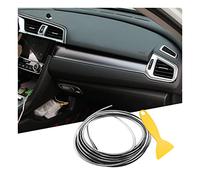 CGEAMDY Tira de Ajuste para Piezas de Automóviles Espacios Interiores, Lnterior del Coche Decoración Línea, Car Interior Molduras Tiras para Todos Los Coches, Moldura Interior del Coche (Plata)