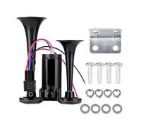 CGEAMDY Trompeta 12V Para Coche Altavoz Aire Comprimido Cuerno, Bocina De Aire Cromo Zinc, Doble Eléctrica