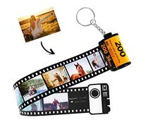 CGFN Llavero de fotos personalizado con grabado de fotos propio, impresión con colorido fotometraje de la cámara del rollo Llavero para el amor, señora, hombre, padre 10 hojas,