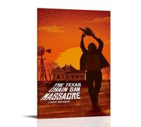 CGHSDJ Póster de lienzo impermeable con texto en inglés "The Texas Chain Saw Massacre" para pared, impresión HD resistente a los rayos UV, apto para salas de estar y pasillos, ideal para regalo