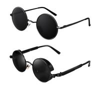 CGID Retro Redondo Gafas de Sol Hombre Mujer Polarizadas