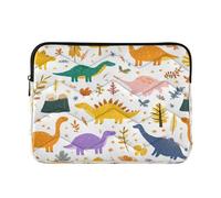 Cgiub Cute Dinosaurs - Funda protectora para portátil de 13 a 14 pulgadas, a prueba de golpes, maletín portátil para laptop, tablet, 34 x 26 x 2 cm