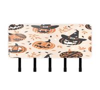 Cgiub Happy Halloween - Soporte para llaves de pared acrílico con 5 ganchos, ganchos autoadhesivos, organizador de correo para el hogar, entrada, casa de campo, cocina