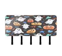 Cgiub Happy Halloween - Soporte para llaves de pared acrílico con 5 ganchos, ganchos autoadhesivos, organizador de correo para el hogar, entrada, casa de campo, cocina
