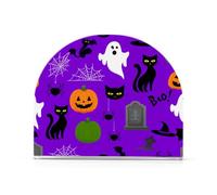 Cgiub Servilletero de Halloween Boo para mesa, soporte de servilletas acrílico independiente, dispensador vertical de almacenamiento de pañuelos para mesa de comedor, bar, restaurante