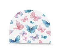 Cgiub Servilletero de mariposa de acuarela para mesa, soporte de servilletas acrílico independiente, dispensador vertical de almacenamiento de pañuelos para mesa de comedor, bar, restaurante