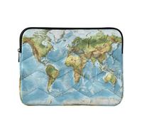 Cgiub World Maps - Funda protectora para portátil de 13 a 14 pulgadas, a prueba de golpes, maletín portátil para laptop, tablet, 34 x 26 x 2 cm