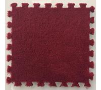 CGJseFH alfombras, Alfombra de Dormitorio | De Felpa Retales, Antideslizante Lavable, for Sala Estar, Dormitorio, for, Comedor(Dark Red)