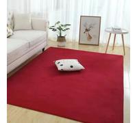 CGJseFH alfombras, For Dormitorio Habitación De Niños Alfombra Decoración del Hogar Alfombras Que No Se Desprenden Densas Peluda Extra Grande Lavable Antideslizante Comedor(Wine Red,60 * 90cm)