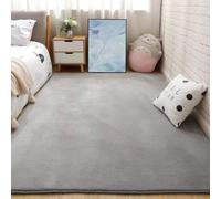 CGJseFH alfombras, For Dormitorio Habitación De Niños Alfombra Decoración del Hogar Alfombras Que No Se Desprenden Densas Peluda Extra Grande Lavable Antideslizante Comedor(Silver Gray,140 * 200cm)