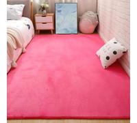 CGJseFH alfombras, For Dormitorio Habitación De Niños Alfombra Decoración del Hogar Alfombras Que No Se Desprenden Densas Peluda Extra Grande Lavable Antideslizante Comedor(Rose Red,120 * 180cm)