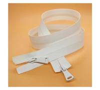 CGJseFH Cremallera, Cremalleras Impermeables, 7#65cm, 70cm, 75cm, 80cm, Cremalleras Blancas de Bloque Deslizante Simple/Doble for Costura a Medida, 1 Uds(75cm)