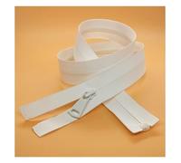 CGJseFH Cremallera, Cremalleras Impermeables, 7#65cm, 70cm, 75cm, 80cm, Cremalleras Blancas de Bloque Deslizante Simple/Doble for Costura a Medida, 1 Uds(80cm)