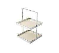 CGJseFH soporte para tartas, Bandeja de pastelería decorativa Simple doble capa, estante exhibición for postres y té la tarde, bandeja for pasteles