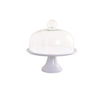 CGJseFH soporte para tartas, Cubierta de vidrio cerámica, mesa alta for pastel y postre, soporte exhibición multiusos for té la tarde, bandeja pastelería boda, for(S)
