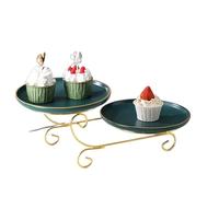 CGJseFH soporte para tartas, Mesa de postre cerámica Phnom Penh, soporte exhibición for pastel boda, plato repostería reutilizable for fiesta té, bandeja for y cumpleaños