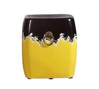 CGJseFH Taburete de cerámica con Forma de Tambor, Taburete de Tambor cerámica, Taburete Cuadrado for Zapatos, Adornos Decorativos, Muelle Bordado Retro(Yellow)