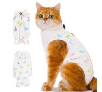 CGLRybO Traje de recuperación profesional para gatos para heridas abdominales o enfermedades de la piel, alternativa de collar electrónico para gatos y perros, uso después de la cirugía, traje de