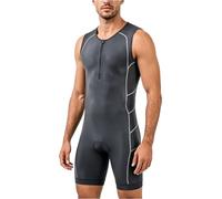 CGLRybO Trisuit Pro - Triatlón de manga corta para hombre, Negro , XXL