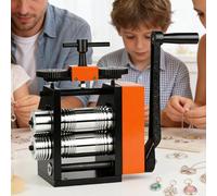 CGLYYDS Laminador Manual, Máquina De Laminado Combinado para Joyería De 40 Mm De Ancho, Resistente Al Desgaste, Máquina De Tableteado, Rodillo De Alambre, Patrón Plano, Herramienta De Bricolaje