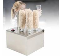 CGLYYDS Pulidora De Copas De Vino Comercial, Pulidora De Vidrio Eléctrica con Paños De 3/5/8 Pulgadas, Pulidora De Vidrio De Acero Inoxidable para Bodegas, Bares, Restaurantes Y Más. 5Heads