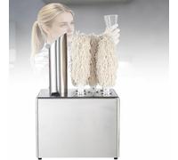 CGLYYDS Pulidora De Copas De Vino Comercial, Pulidora De Vidrio Eléctrica con Paños De 3/5/8 Pulgadas, Pulidora De Vidrio De Acero Inoxidable para Bodegas, Bares, Restaurantes Y Más. 3Heads