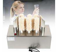 CGLYYDS Pulidora De Copas De Vino Comercial, Pulidora De Vidrio Eléctrica con Paños De 3/5/8 Pulgadas, Pulidora De Vidrio De Acero Inoxidable para Bodegas, Bares, Restaurantes Y Más. 8Heads