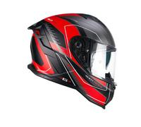 CGM 363 SHOT RACE Integral Moto Casco Rojo Antracita Mate