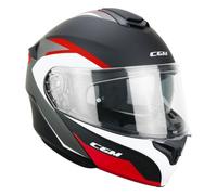 CGM Casco Modular, 568G ber DRESDA Negro Rojo Mate, M (57-58 cm)