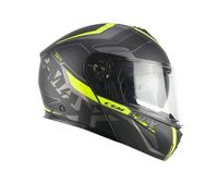 CGM Casco Modular, 569G C-MAX City, Negro y Amarillo neón Mate, XS (53-54 cm)